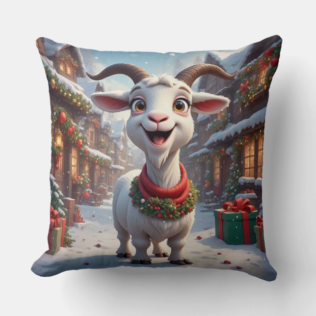 🎄 År för Geten 2027 Julklappsidé 🐐 Kudde (Framsida)