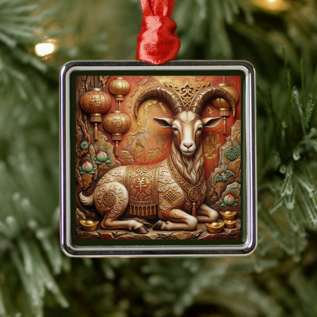 År för geten 2027 Lucky Lunar New Year Ornament (Träd)