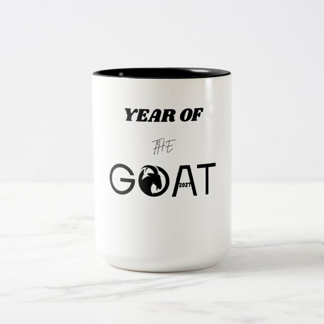 År för Geten 2027 Två-Tonad Mugg (Center)