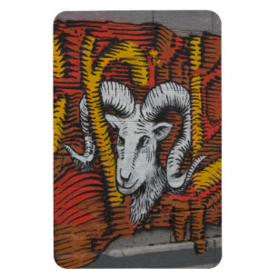 År för getfår Ram Graffiti Magnet