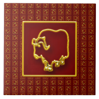 År för Golden Oxen Ceramic Tile Kakelplatta