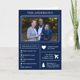 År för granskning | Blått julgrafik Helgkort