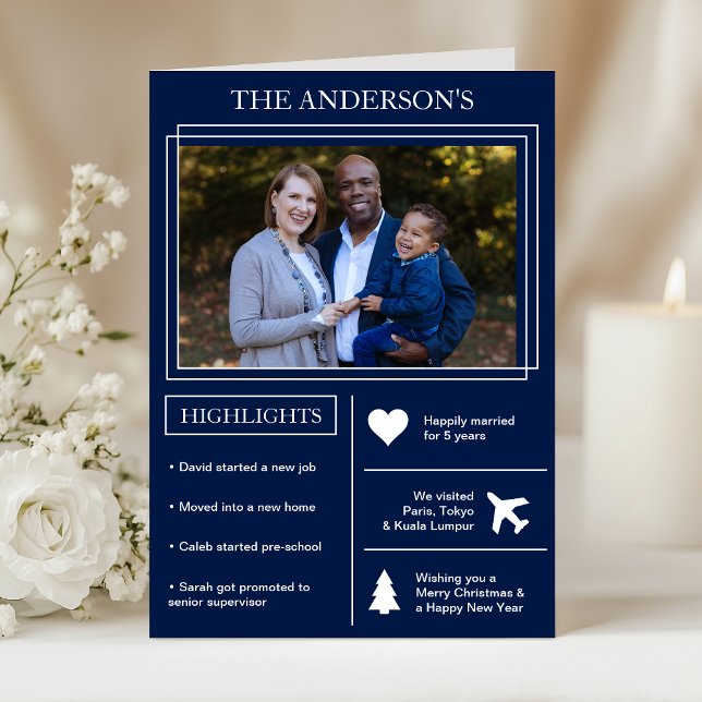 År för granskning | Blått julgrafik Helgkort (Skapare uppladdad)