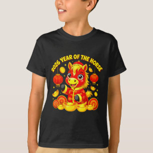 År för häst månchinese nyår eld häst t shirt