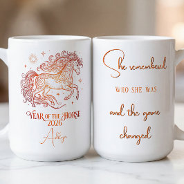 År för Häst Motivation Kaffemugg