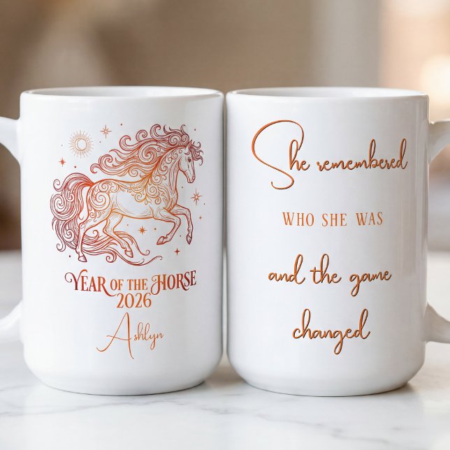 År för Häst Motivation Kaffemugg (Skapare uppladdad)