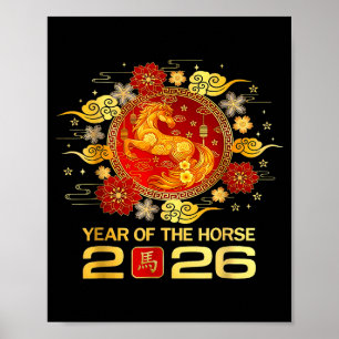 År för hästen 2026 Kinesiskt nyår 2026 Familj Poster