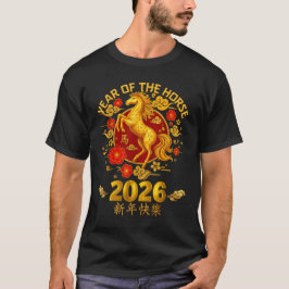 År för hästen 2026 - kinesiskt nyår zodiak t shirt