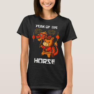 År för hästen kinesiska lunisolarnyåret drak  t shirt