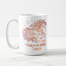 År för hästmotivation kaffemugg
