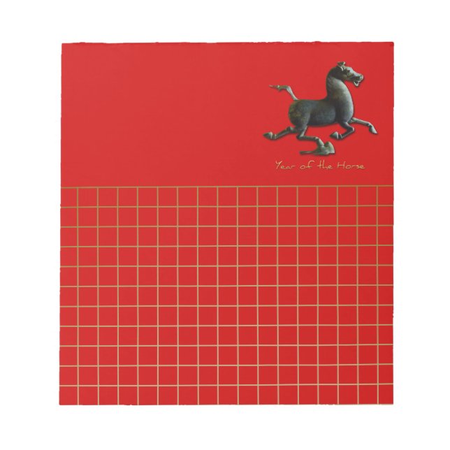 År för Horse China Zodiac Birthday SqNP Anteckningsblock (Framsida)