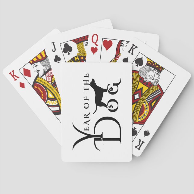 År för hund casinokort (Baksidan)