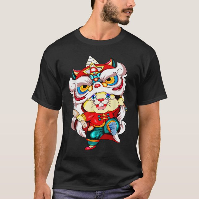 År för kanin 2023 Kinesisk nyårskostnad T Shirt (Framsida)