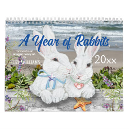 År för kaninbunny Cute Nature Woodland Art Kalender