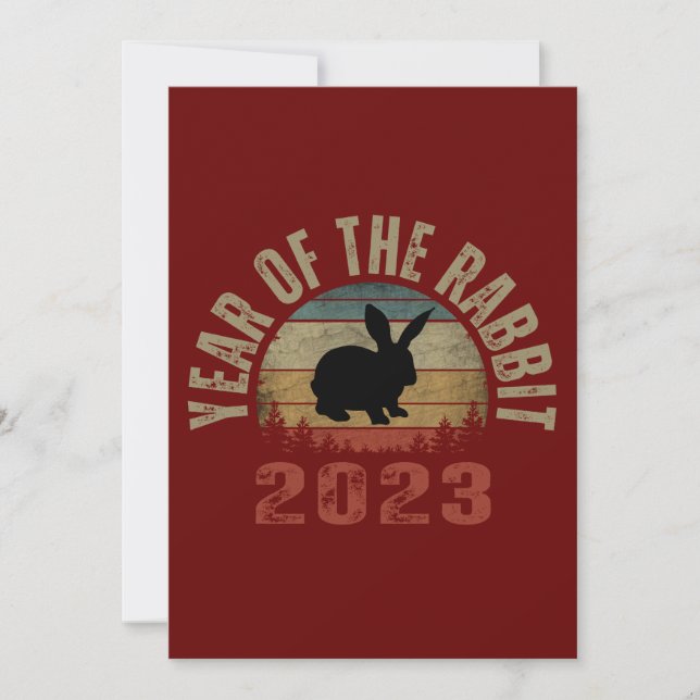 ÅR FÖR KANINEN 2023  JULKORT (Framsida)