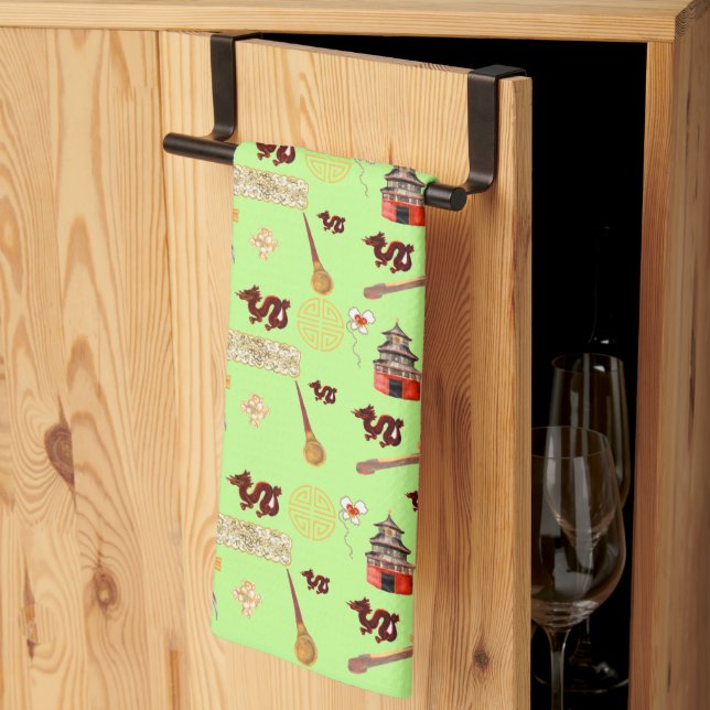 År för Kinesiska favoriter i Dragon Music Tur Kökshandduk (Thirds Fold)