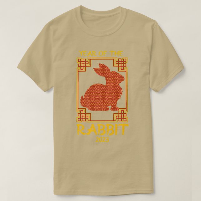 År för kinesiska kaninpremien för nyår 2023 t shirt (Design framsida)