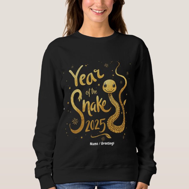 År för kinesiska ormen 2025 Zodiac T Shirt (Framsida)