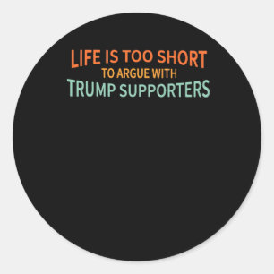 Är för Kort för att kunna mata in med trumpsupport Runt Klistermärke