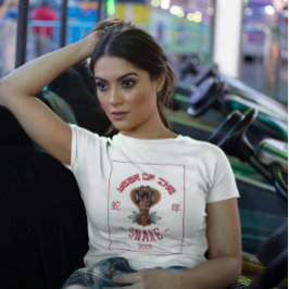 År för ormen 2025 蛇 färglöst Cobra Head T Shirt