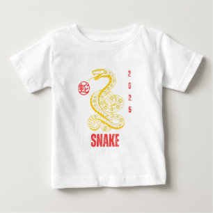 År för ormen 2025 guld t shirt