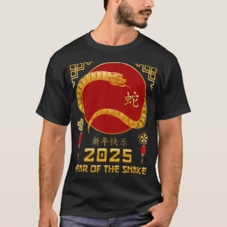 År för ormen 2025, nyår kinesiskt nyår t shirt