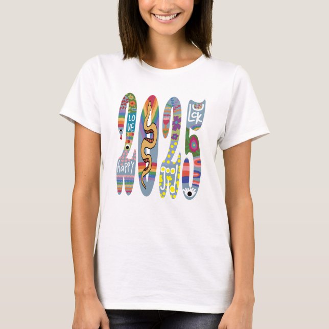 År för ormen 2025 t shirt (Framsida)