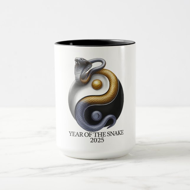 År för ormen 2025 Yin och Yang Mugg (Center)