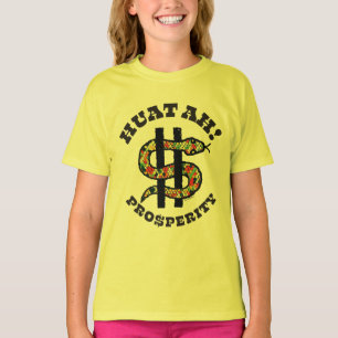 År för ormen "Huat Ah"! Ljust Färgad T Shirt