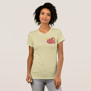 år för ormen, rödblommans orm av blommigt t shirt