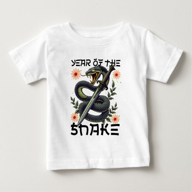 År för Ormens Zodiak Kinesiskt Nyår T Shirt (Framsida)