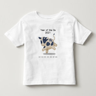 År för Oxen Söt Zodiak Djur 2021 Minnessaker T Shirt