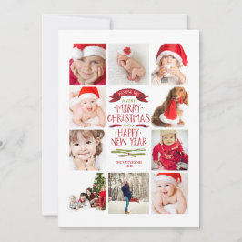 År för Photos God jul Photo Collage Julkort