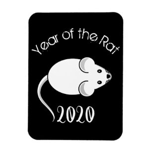 År för Råtta 2020-musen med text Magnet