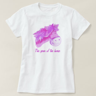 År för rosa av hästflickor t-shirt