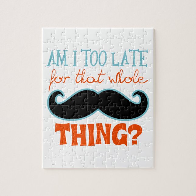 Är för sen mustache pussel (Vertikal)