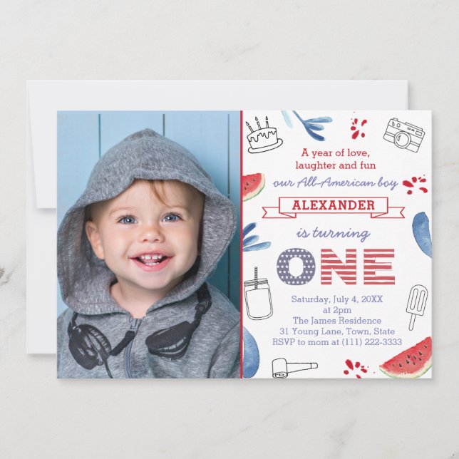 År för slakt och Roligt i Kärlek 1:a födelsedagen  Inbjudningar (Framsida)