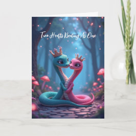 År för snake Valentine Card Inbjudan