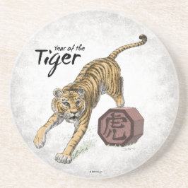 År för tiger China Zodiac Art Underlägg