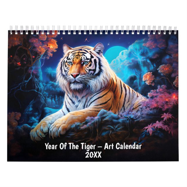 År för Tiger – Konstalmanacka 20XX Kalender (Omslag)