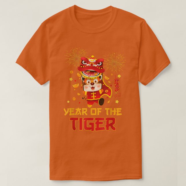 År för tigerkinesiska nyåret 2022 Kids Todl T Shirt (Design framsida)