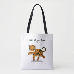 År för tigern 2022 Cute Zodiac Animal Keepsaké Tygkasse