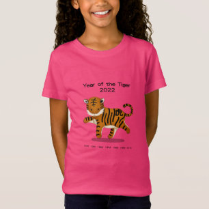 År för tigern 2022 Cute Zodiac Animal T Shirt