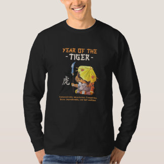 År för tigertecken för kinesiskt zodiac-djur t shirt