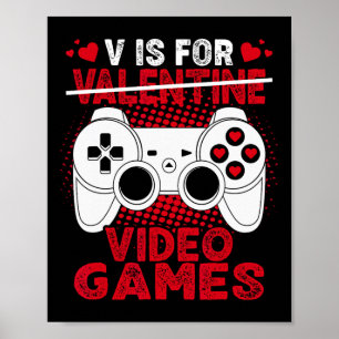Är för videospel Valentines day Gamer Boys Manar K Poster