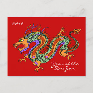 År för vykortet Dragon 2012 Helg Vykort