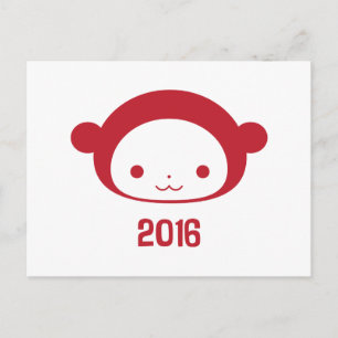 År för vykortet Monkey 2016 Helg Vykort