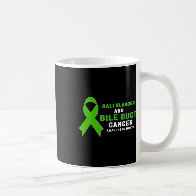 Är gallblåsa och gallgångscancer medvetenhet månad kaffemugg (Höger)