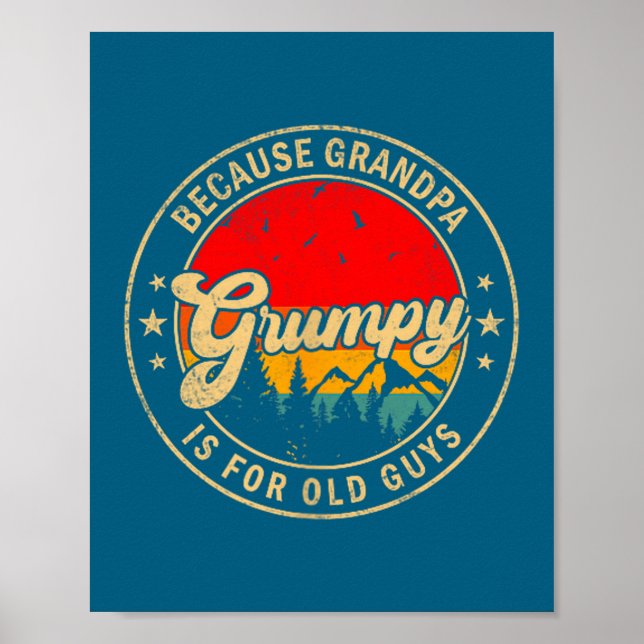 Är grinig eftersom farfar gammal retro poster (Framsidan)