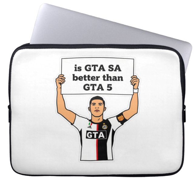 Är GTA SA bättre än GTA V påstående Laptop Fodral (Framsidan)
